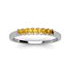 3 - Erica 2.50 mm Princess Cut Citrine 7 Stone Wedding Band 