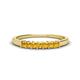 1 - Erica 2.50 mm Princess Cut Citrine 7 Stone Wedding Band 