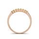 4 - Erica 2.50 mm Princess Cut Citrine 7 Stone Wedding Band 