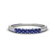 1 - Erica 2.50 mm Princess Cut Iolite 7 Stone Wedding Band 