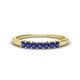 1 - Erica 2.50 mm Princess Cut Iolite 7 Stone Wedding Band 