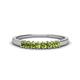 1 - Erica 2.50 mm Princess Cut Peridot 7 Stone Wedding Band 