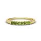 1 - Erica 2.50 mm Princess Cut Peridot 7 Stone Wedding Band 