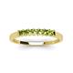 3 - Erica 2.50 mm Princess Cut Peridot 7 Stone Wedding Band 