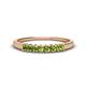 1 - Erica 2.50 mm Princess Cut Peridot 7 Stone Wedding Band 