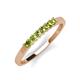 2 - Erica 2.50 mm Princess Cut Peridot 7 Stone Wedding Band 