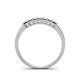 4 - Erica 2.50 mm Princess Cut Black Diamond 7 Stone Wedding Band 