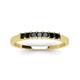 3 - Erica 2.50 mm Princess Cut Black Diamond 7 Stone Wedding Band 