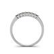 4 - Erica 2.50 mm Princess Cut Smoky Quartz 7 Stone Wedding Band 