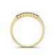 4 - Erica 2.50 mm Princess Cut Smoky Quartz 7 Stone Wedding Band 