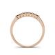 4 - Erica 2.50 mm Princess Cut Smoky Quartz 7 Stone Wedding Band 