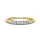 1 - Erica 2.50 mm Princess Cut Lab Grown Diamonds 7 Stone Wedding Band 