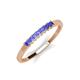 2 - Erica 2.00 mm Princess Cut Tanzanite 7 Stone Wedding Band 