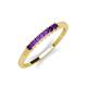 2 - Erica 2.00 mm Princess Cut Amethyst 7 Stone Wedding Band 