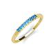 2 - Erica 2.00 mm Princess Cut Blue Topaz 7 Stone Wedding Band 