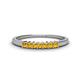 1 - Erica 2.00 mm Princess Cut Citrine 7 Stone Wedding Band 