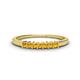 1 - Erica 2.00 mm Princess Cut Citrine 7 Stone Wedding Band 