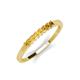 2 - Erica 2.00 mm Princess Cut Citrine 7 Stone Wedding Band 