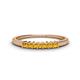 1 - Erica 2.00 mm Princess Cut Citrine 7 Stone Wedding Band 