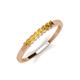 2 - Erica 2.00 mm Princess Cut Citrine 7 Stone Wedding Band 