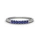 1 - Erica 2.00 mm Princess Cut Iolite 7 Stone Wedding Band 