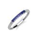 2 - Erica 2.00 mm Princess Cut Iolite 7 Stone Wedding Band 