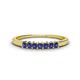 1 - Erica 2.00 mm Princess Cut Iolite 7 Stone Wedding Band 