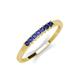 2 - Erica 2.00 mm Princess Cut Iolite 7 Stone Wedding Band 