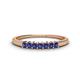 1 - Erica 2.00 mm Princess Cut Iolite 7 Stone Wedding Band 