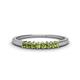 1 - Erica 2.00 mm Princess Cut Peridot 7 Stone Wedding Band 