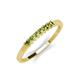 2 - Erica 2.00 mm Princess Cut Peridot 7 Stone Wedding Band 