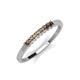 2 - Erica 2.00 mm Princess Cut Smoky Quartz 7 Stone Wedding Band 