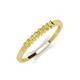 2 - Erica 2.00 mm Princess Cut Yellow Sapphire 7 Stone Wedding Band 