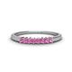 1 - Erica 2.00 mm Princess Cut Pink Sapphire 7 Stone Wedding Band 