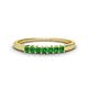 1 - Erica 2.00 mm Princess Cut Green Garnet 7 Stone Wedding Band 