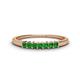 1 - Erica 2.00 mm Princess Cut Green Garnet 7 Stone Wedding Band 