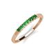 2 - Erica 2.00 mm Princess Cut Green Garnet 7 Stone Wedding Band 