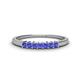 1 - Erica 2.00 mm Princess Cut Tanzanite 7 Stone Wedding Band 