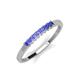 2 - Erica 2.00 mm Princess Cut Tanzanite 7 Stone Wedding Band 