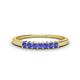 1 - Erica 2.00 mm Princess Cut Tanzanite 7 Stone Wedding Band 