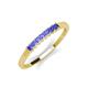 2 - Erica 2.00 mm Princess Cut Tanzanite 7 Stone Wedding Band 