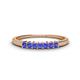 1 - Erica 2.00 mm Princess Cut Tanzanite 7 Stone Wedding Band 