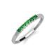 2 - Erica 2.00 mm Princess Cut Green Garnet 7 Stone Wedding Band 