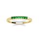 3 - Erica 2.00 mm Princess Cut Green Garnet 7 Stone Wedding Band 