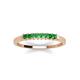 3 - Erica 2.00 mm Princess Cut Green Garnet 7 Stone Wedding Band 