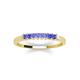 3 - Erica 2.00 mm Princess Cut Tanzanite 7 Stone Wedding Band 