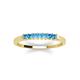 3 - Erica 2.00 mm Princess Cut Blue Topaz 7 Stone Wedding Band 