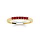 3 - Erica 2.00 mm Princess Cut Ruby 7 Stone Wedding Band 