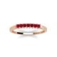 3 - Erica 2.00 mm Princess Cut Ruby 7 Stone Wedding Band 