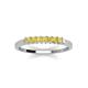 3 - Erica 2.00 mm Princess Cut Yellow Sapphire 7 Stone Wedding Band 